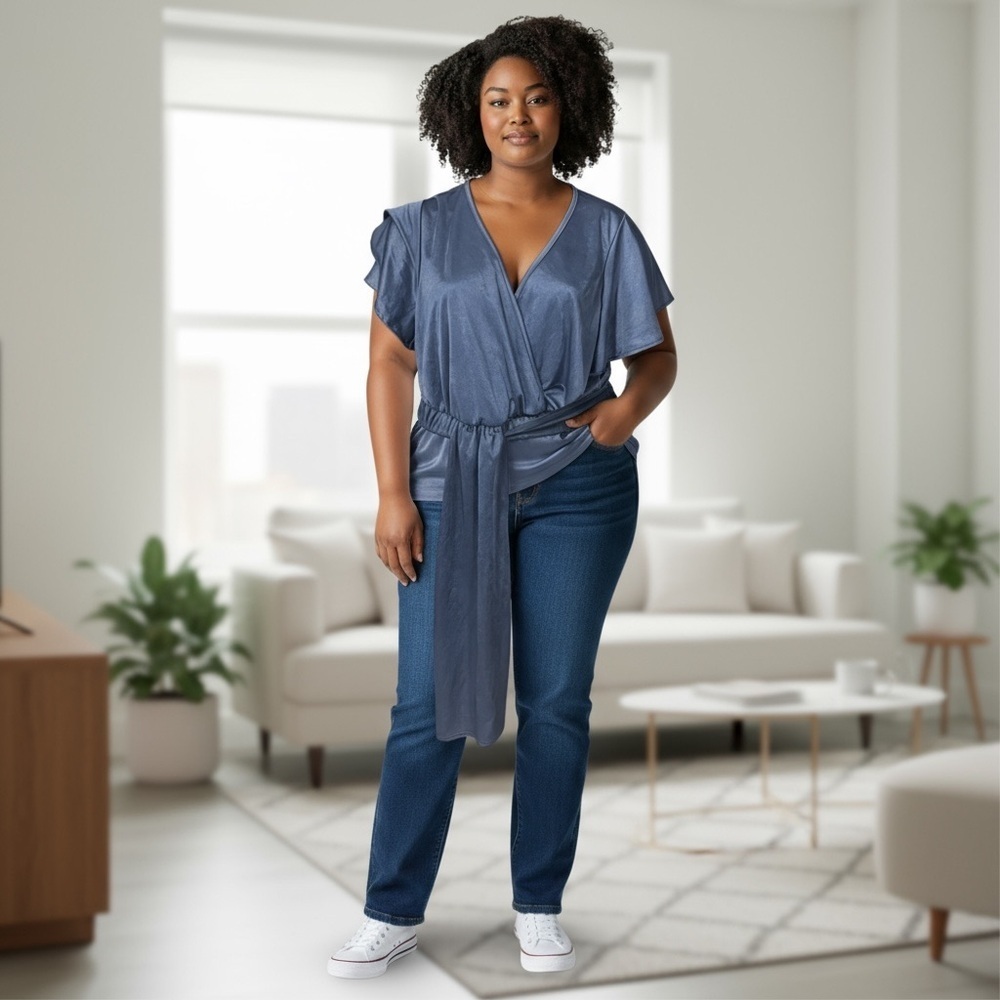K+Glam Blue Top
New